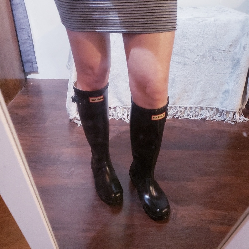 Hunter Boots Black Size 5M/6F